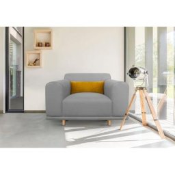 andas Loveseat Maroon, in skandinavischem Design, mit losem Kissen