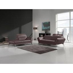Egoitaliano Polstergarnitur Sueli, (Set), bestehend aus Sofa und Recamiere, Kopfteilverstellung, Bezug Leder