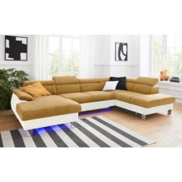 COTTA Polstergarnitur Komaris, (Set), Set: bestehend aus Wohnlandschaft und Hocker, Kopfteilverstellung