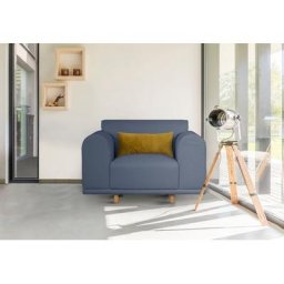 andas Loveseat Maroon, in skandinavischem Design, mit losem Kissen