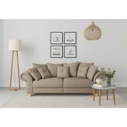 Home affaire Big-Sofa Queenie Megasofa, 2 Teile, mit weichem Sitzkomfort und zeitlosem Design, viele kuschelige Kissen