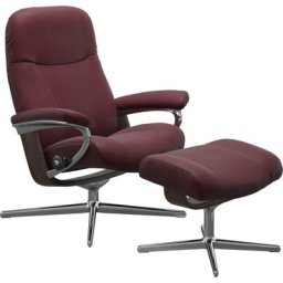 Stressless® Relaxsessel Garda, mit Cross Base, Größe M & L, Holzakzent Wenge