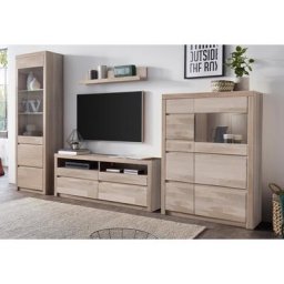 Woltra Wohnwand Silkeborg, (Set, 4-St), teilmassives Holz