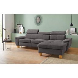 exxpo - sofa fashion Ecksofa, Kopfteilverstellung, wahlweise mit Bettfunktion und Bettkasten