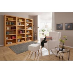 Home affaire Bücherwand Bergen, aus schönem massivem Kiefernholz, 3 tlg.