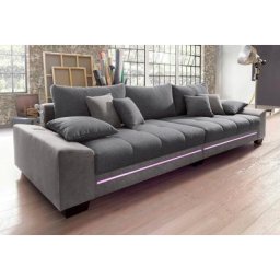 Nova Via Big-Sofa Nikita, wahlweise mit Kaltschaum (140kg Belastung/Sitz) und Bluetooth-Sound