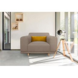 andas Loveseat Maroon, in skandinavischem Design, mit losem Kissen