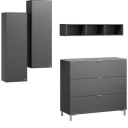 set one by Musterring Wohnzimmer-Set Chicago, (Set, 4-St), mit offenem Regal