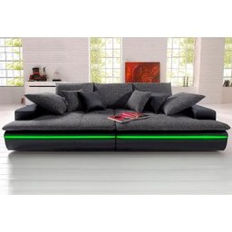 Mr. Couch Big-Sofa Haiti, wahlweise mit Kaltschaum (140kg Belastung/Sitz) und RGB-Beleuchtung