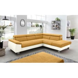 COTTA Polstergarnitur Komaris, (Set), Set: bestehend aus Ecksofa und Hocker, Kopfteilverstellung