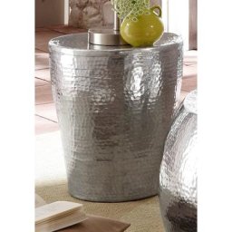 Home affaire Beistelltisch Alui, aus schönem Aluminium in Hammerschlag-Optik, Höhe 41 cm