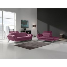 Egoitaliano Polstergarnitur Sueli, (Set), bestehend aus Sofa und Recamiere, Kopfteilverstellung, Bezug Leder