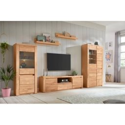 Home affaire Wohnwand Burani, (Set, 4-St), teilmassives Holz