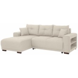 Home affaire Ecksofa Viborg, mit Regal in der Armlehne, wahlweise mit Bettfunktion