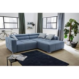 Jockenhöfer Gruppe Ecksofa Salerno, im Big-Sofa-Style, mit Kopf- bzw. Rückenteilverstellung und Zierkissen