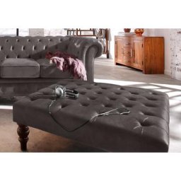 Home affaire Hocker Chesterfield, mit Knopfheftung, auch in Leder