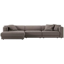 GALA Ecksofa Seaboard Road, zusammengesetzt aus Modulen in verschiedenen Bezügen und Farben