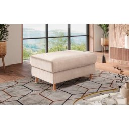 Home affaire Polsterhocker, Holzfuesse mit Metallteller