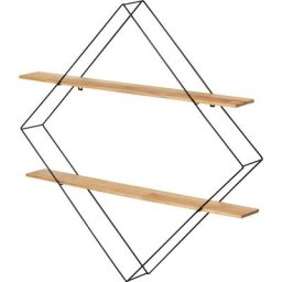 WENKO Wandregal Geo, Rautenform, 2 Ablagen