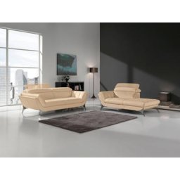 Egoitaliano Polstergarnitur Sueli, (Set), bestehend aus Sofa und Recamiere, Kopfteilverstellung, Bezug Leder