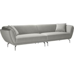 Leonique Big-Sofa Izabella, mit Steppung und extra hohen Füßen, inklusive dekorativen Wendekissen
