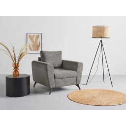 andas Sessel Lörby, auch mit Aqua clean-Bezug, feine Steppung im Sitzbereich, lose Kissen