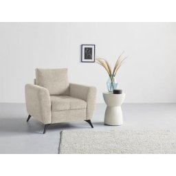andas Sessel Lörby, auch mit Aqua clean-Bezug, feine Steppung im Sitzbereich, lose Kissen