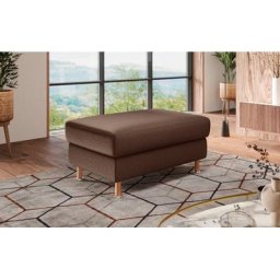 Home affaire Polsterhocker, Holzfuesse mit Metallteller