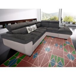 COTTA Polstergarnitur, (Set), Set: bestehend aus Ecksofa und Hocker, inklusive Kopfteilverstellung