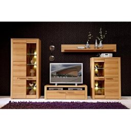 Innostyle Wohnwand Nature Plus, (Set, 4-St), inkl. LED-Beleuchtung, mit Soft-Close-Funtion
