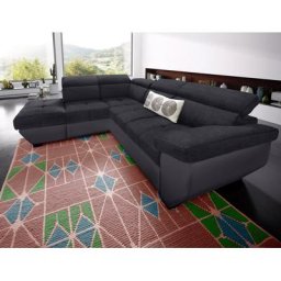 COTTA Polstergarnitur, (Set), Set: bestehend aus Ecksofa und Hocker, inklusive Kopfteilverstellung
