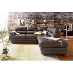 COTTA Polstergarnitur, (Set), bestehend aus Ecksofa & Hocker, optional mit Bettfunktion und -kasten