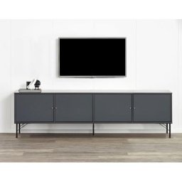 Hammel Furniture Media-Board Mistral, mit vier Türen mit Akustikstoff, 5 Metall Füße, Breite: 214,9 cm