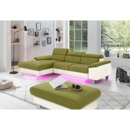 COTTA Polstergarnitur Komaris, (Set), Set: bestehend aus Ecksofa und Hocker, Kopfteilverstellung