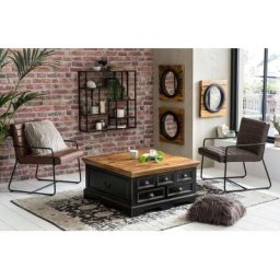 SIT Couchtisch Corsica, mit viel Stauraum, Shabby Chic, Vintage, quadratisch