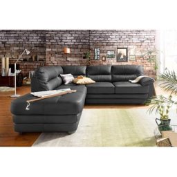COTTA Polstergarnitur, (Set), bestehend aus Ecksofa & Hocker, optional mit Bettfunktion und -kasten
