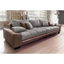 Nova Via Big-Sofa Nikita, wahlweise mit Kaltschaum (140kg Belastung/Sitz) und Bluetooth-Sound