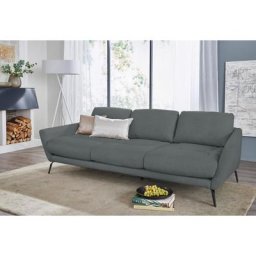 W.SCHILLIG Big-Sofa softy, mit dekorativer Heftung im Sitz, Füße schwarz pulverbeschichtet