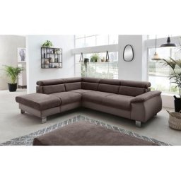 COTTA Polstergarnitur Komaris, (Set), Set: bestehend aus Ecksofa und Hocker, Kopfteilverstellung