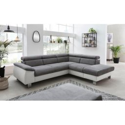 COTTA Polstergarnitur Komaris, (Set), Set: bestehend aus Ecksofa und Hocker, Kopfteilverstellung