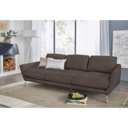 W.SCHILLIG Big-Sofa softy, mit dekorativer Heftung im Sitz, Füße Chrom glänzend