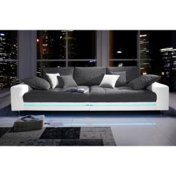 Mr. Couch Big-Sofa Tobi, wahlweise mit Kaltschaum (140kg Belastung/Sitz) und RGB-Beleuchtung