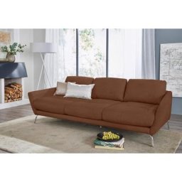 W.SCHILLIG Big-Sofa softy, mit dekorativer Heftung im Sitz, Füße Chrom glänzend
