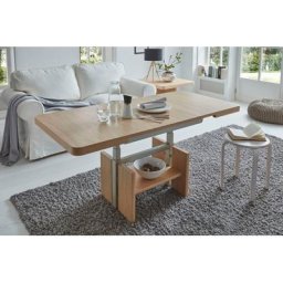 Vierhaus Couchtisch, Couchtisch, Platte Echtholz furniert, Wangen und Ablage, furniert