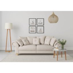 Home affaire Big-Sofa Queenie Megasofa, 2 Teile, mit weichem Sitzkomfort und zeitlosem Design, viele kuschelige Kissen