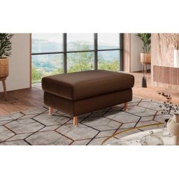 Home affaire Polsterhocker, Holzfuesse mit Metallteller