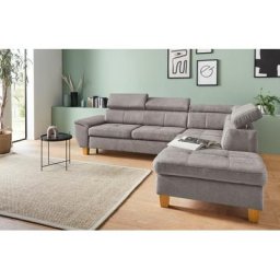exxpo - sofa fashion Ecksofa, inklusive Kopfteilverstellung, wahlweise Bettfunktion und Bettkasten
