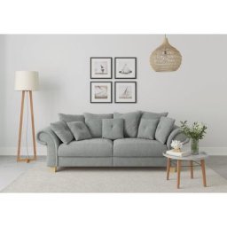 Home affaire Big-Sofa Queenie Megasofa, 2 Teile, mit weichem Sitzkomfort und zeitlosem Design, viele kuschelige Kissen