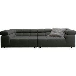INOSIGN Big-Sofa Ancona, auffällige Steppung, inkl. 2 Zierkissen und verstellbaren Kopfstützen