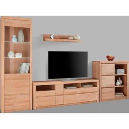 Woltra Wohnwand Silkeborg, (Set, 4-St), teilmassives Holz